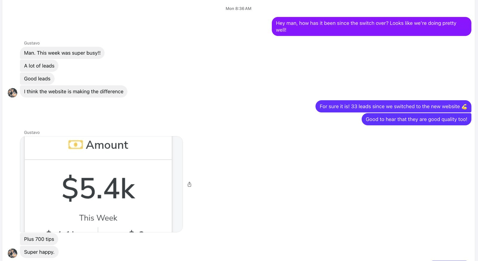 Success - Gustavo website good leads and $5,400 week Success - Gustavo website good leads and $5,400 week