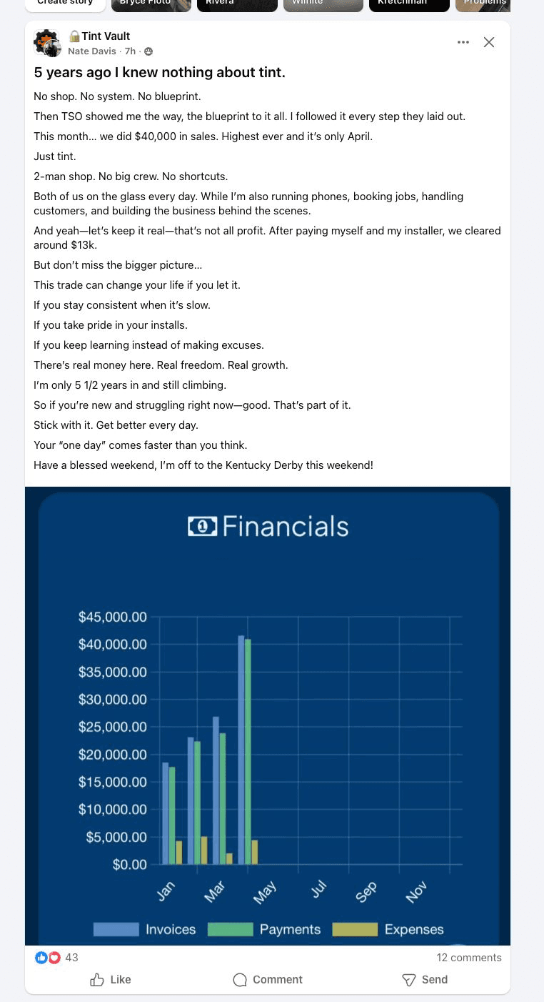 Success - Nate Davis $40,000 sales month in April Success - Nate Davis $40,000 sales month in April